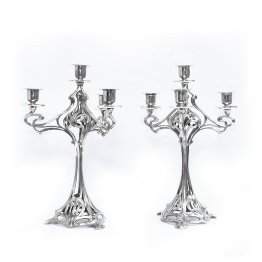 Art Nouveau candlestick set