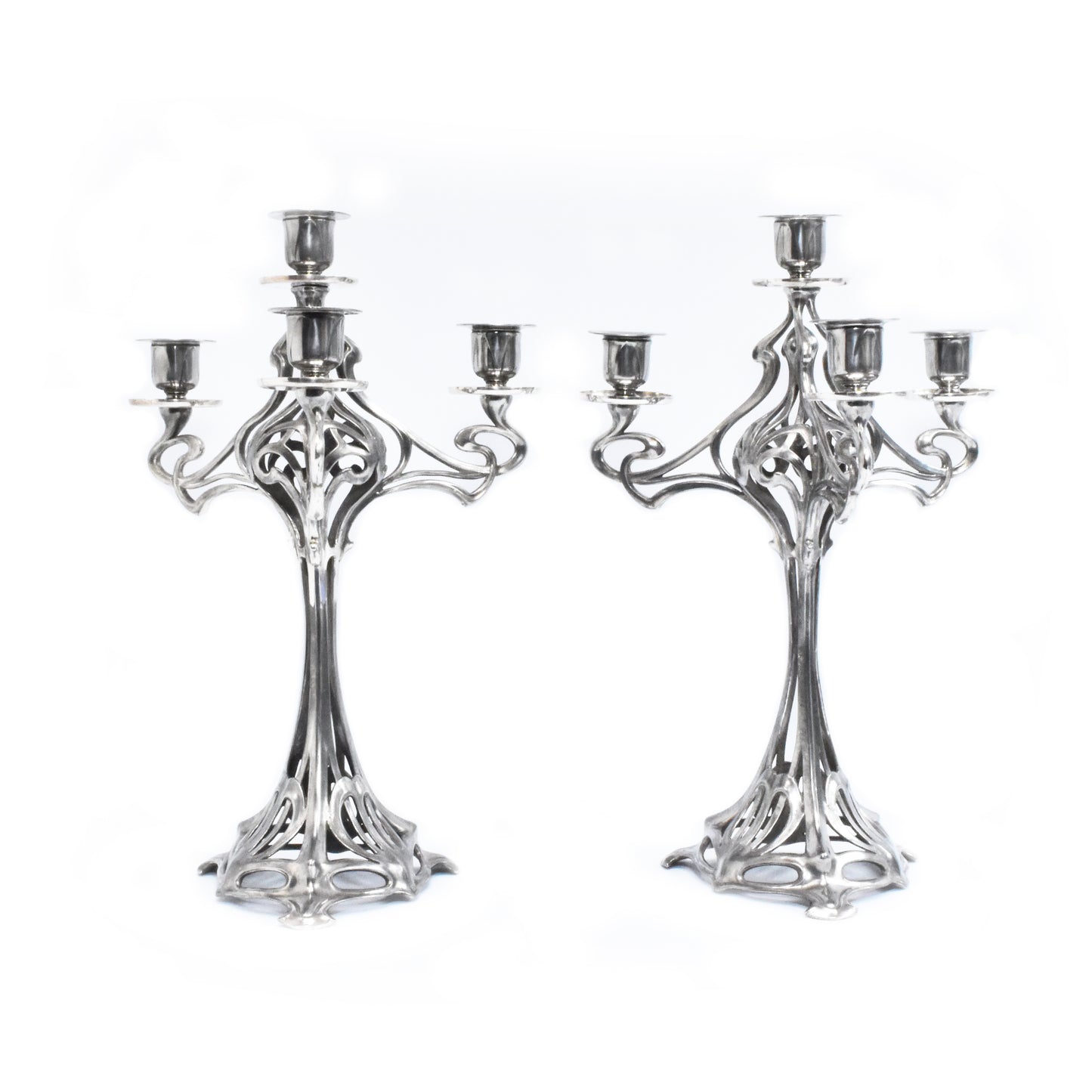 Art Nouveau candlestick set