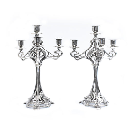 Art Nouveau candlestick set