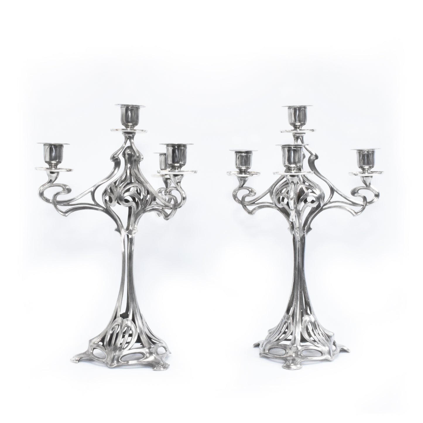 Art Nouveau candlestick set
