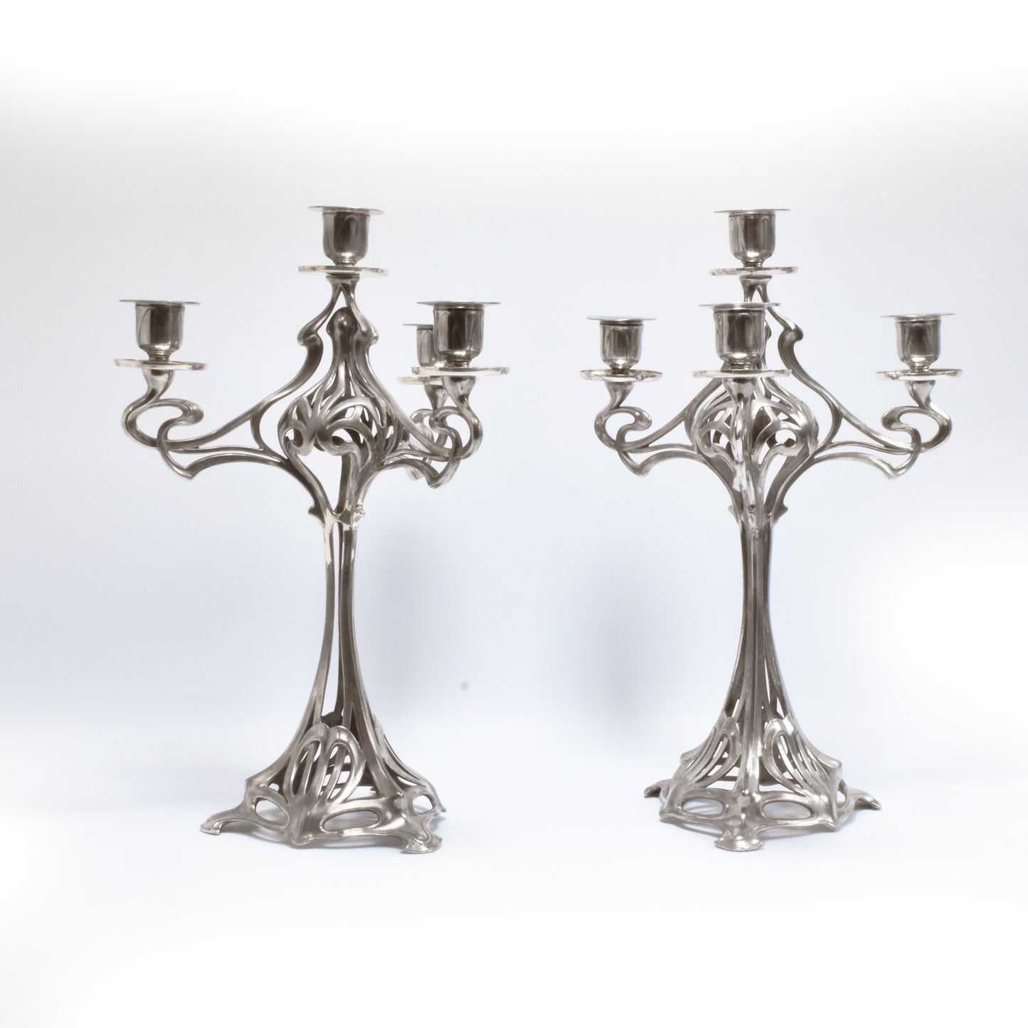 Art Nouveau candlestick set